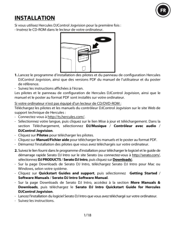 Manuel du propriétaire | Hercules DJControl Jogvision  Manuel utilisateur | Fixfr