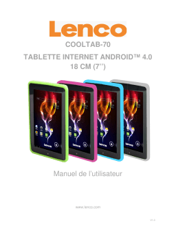 Lenco CoolTab 70 Manuel utilisateur