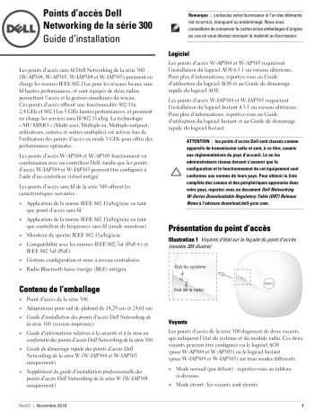 Dell W-Series 304/305 Access Points Guide de démarrage rapide | Fixfr