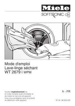 Miele wt 2679 i wpm Manuel utilisateur