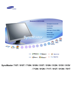 Samsung SYNCMASTER 910T Manuel utilisateur