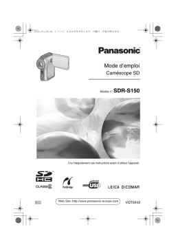 Panasonic SDR S150 Mode d'emploi