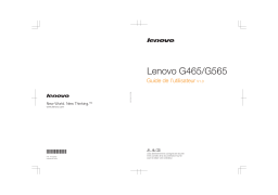 Lenovo G565 Manuel utilisateur