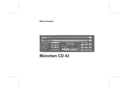 Blaupunkt MNCHEN CD 43 Manuel utilisateur