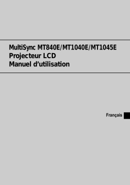 NEC MT1040E Manuel utilisateur