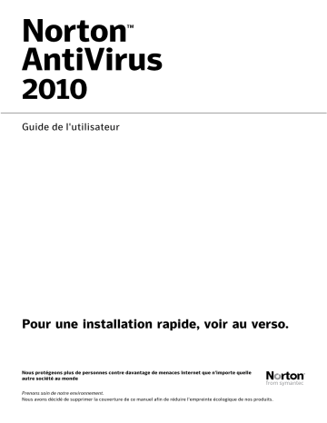 Mode d'emploi | Symantec Norton AntiVirus 2010 Manuel utilisateur | Fixfr