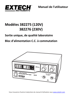 Extech Instruments 382275 600W Switching Mode DC Power Supply (120V) Manuel utilisateur