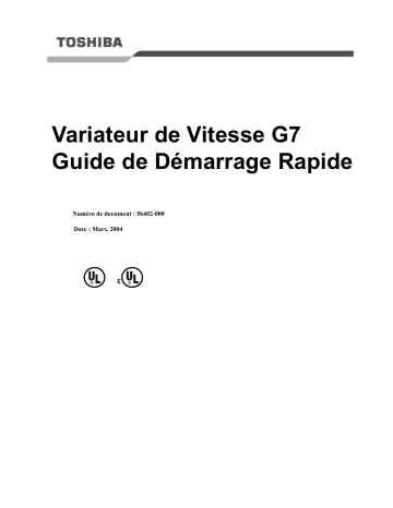 Manuel du propriétaire | Toshiba G7 Manuel utilisateur | Fixfr