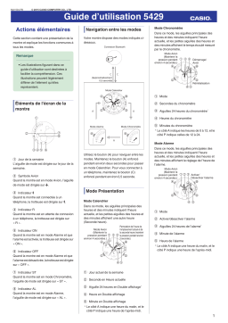 Casio 5429 Mode d'emploi