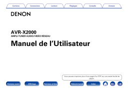 Denon AVR-X2000 Manuel utilisateur