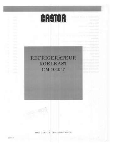 Manuel du propriétaire | CASTOR CM1040T Manuel utilisateur | Fixfr