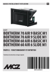 MCZ BOXTHERM 70 AIR 9 Manuel utilisateur