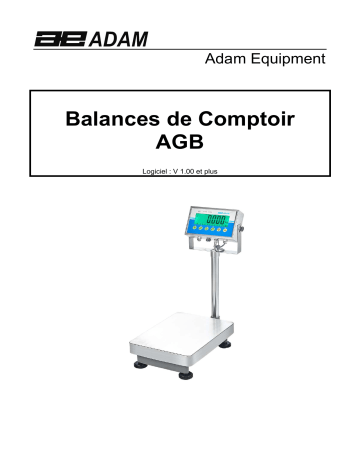 Adam Equipment AGB and AGF Bench and Floor Scale Manuel utilisateur | Fixfr