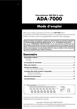 Roland ADA-7000 Manuel utilisateur