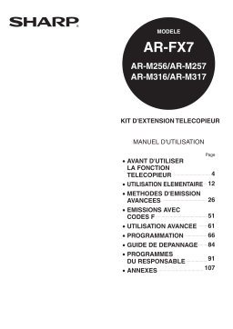 Sharp AR-M317 Manuel utilisateur