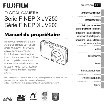 FinePix JV200 | Fujifilm FinePix JV250 Manuel utilisateur | Fixfr