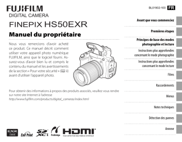 Fujifilm HS50EXR Camera Manuel du propriétaire | Fixfr