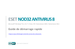 ESET NOD32 Antivirus 8 Manuel utilisateur