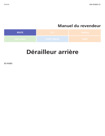 Shimano RD-RX805 Dérailleur arrière Manuel utilisateur | Fixfr