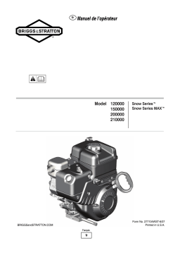 Briggs & Stratton 210000 Manuel utilisateur