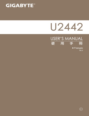 Manuel du propriétaire | Gigabyte U2442T Manuel utilisateur | Fixfr