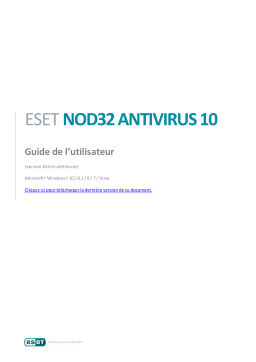 ESET NOD32 Antivirus 10 Manuel utilisateur