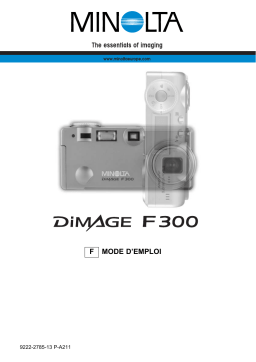 Minolta DiMAGE F300 Manuel utilisateur