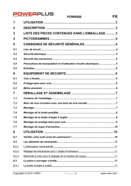 Powerplus POW8560 Manuel utilisateur