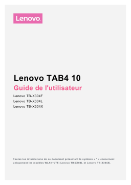 Lenovo Tab 4 10 Manuel utilisateur