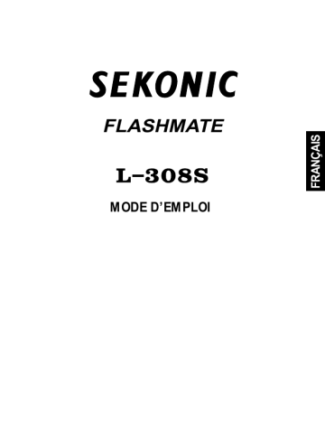 Manuel du propriétaire | Sekonic FLASHMATE L-308S Manuel utilisateur | Fixfr