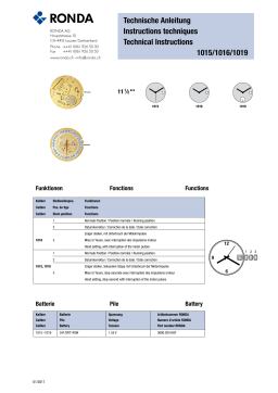 Ronda slimtech 1016 Manuel utilisateur