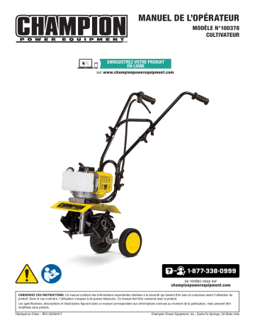 Champion Power Equipment 100378 Manuel utilisateur | Fixfr