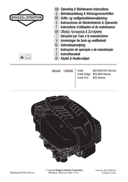 Briggs & Stratton 120600 Manuel utilisateur