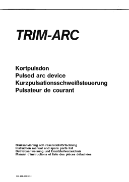 ESAB TRIM-ARC Manuel utilisateur