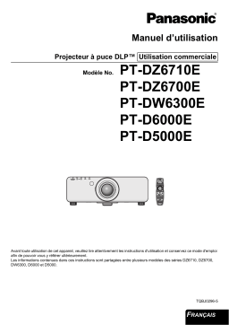 Panasonic PT-D5000E Manuel utilisateur