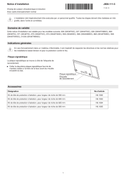 V-ZUG 90A Hob diverse Induction Guide d'installation