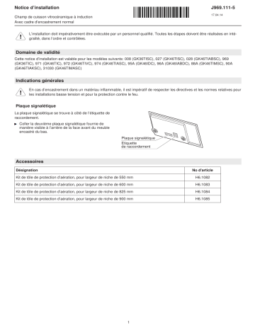 008 | 028 | 96A | 88A | 31030 | 969 | 971 | V-ZUG 90A Hob diverse Induction Guide d'installation | Fixfr