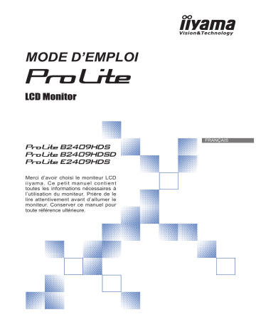 Manuel du propriétaire | iiyama B2409HDS Manuel utilisateur | Fixfr