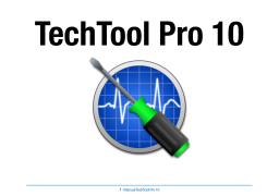 Micromat TechTool Pro 10 Manuel utilisateur