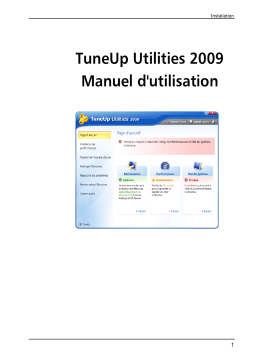 TuneUp Utilities 2009 Manuel utilisateur