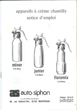 AUTO-SYPHON FLORAMIX Manuel utilisateur