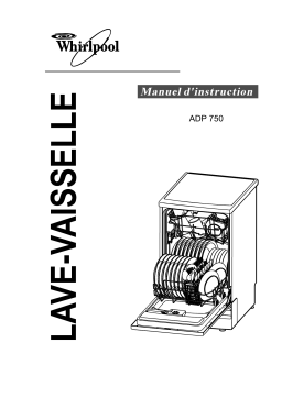 Whirlpool adp 750 w Manuel utilisateur