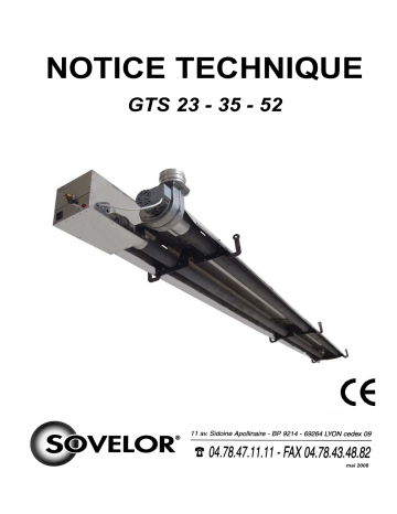 Manuel du propriétaire | SOVELOR GTS 35 Manuel utilisateur | Fixfr