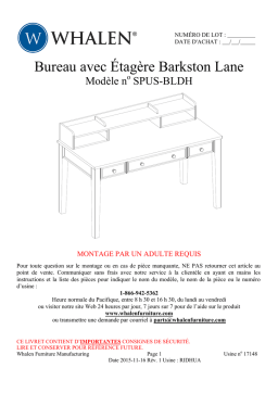 Whalen SPUS-BLDH Barkston Lane Desk  Manuel utilisateur