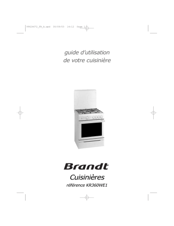 Manuel du propriétaire | Brandt KR360WE1 Manuel utilisateur | Fixfr