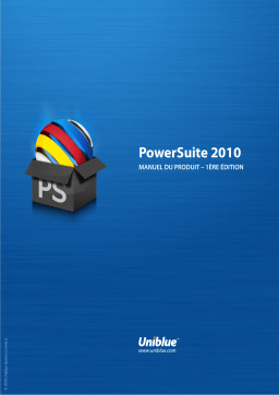 UNIBLUE POWERSUITE 2010 Manuel utilisateur