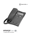 FRANCE TELECOM AMARYS 1500 PLUS Manuel utilisateur