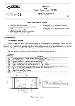 Pulsar MPSB12 Manuel utilisateur