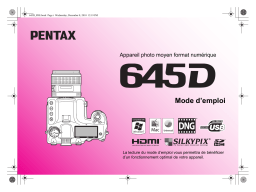 Pentax Série 645D Japan Mode d'emploi