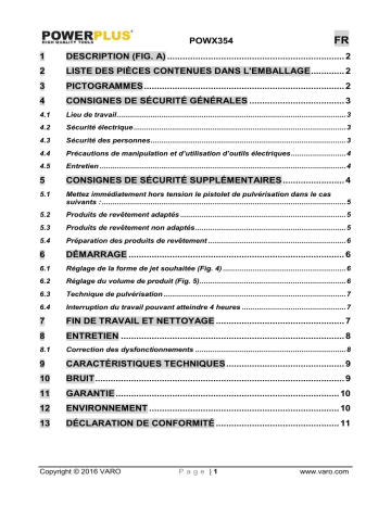 Manuel du propriétaire | Powerplus POWX354 Manuel utilisateur | Fixfr